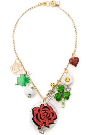 AMIR SLAMA Collar con colgante de rosa