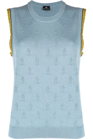 Paul Smith Top de punto con cuello redondo