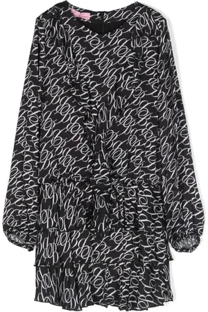 MISS BLUMARINE Vestido midi con logo estampado