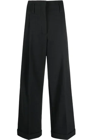 Serafini Pantalones anchos de talle alto