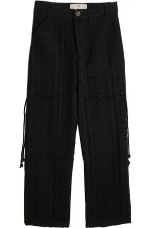 SONG FOR THE MUTE Pantalones anchos con encaje de cadena