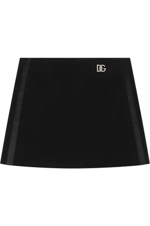 Dolce & Gabbana Falda acampanada con placa del logo