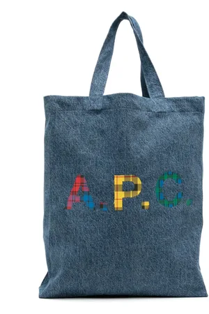 A.P.C. Bolso shopper vaquero con logo