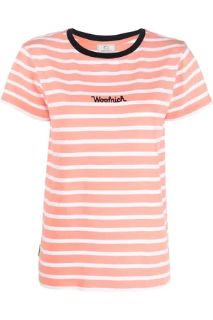 Woolrich Camiseta a rayas con logo bordado