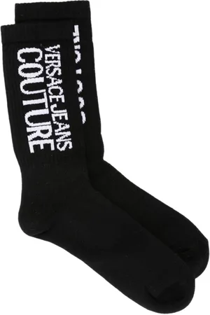 VERSACE Calcetines con logo en intarsia