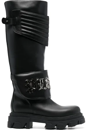 Philipp Plein Botas altas con placa del logo