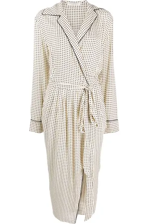 Serafini Vestido midi con lunares estampados