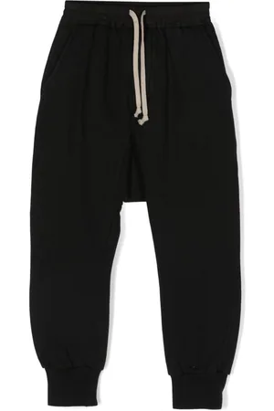 Rick Owens Pantalones de tiro caído con cordones