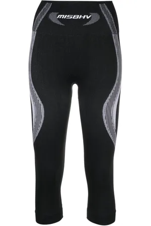 MISBHV Leggins capri con logo en la cinturilla