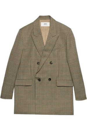 Ami Blazer a cuadros con doble botonadura