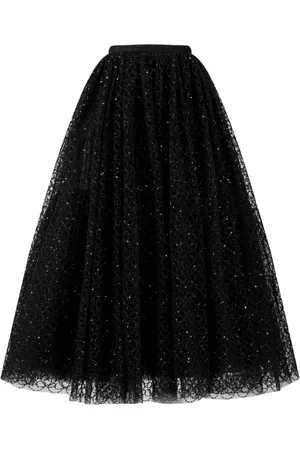 Giambattista Valli Falda acampanada con detalles de cristal