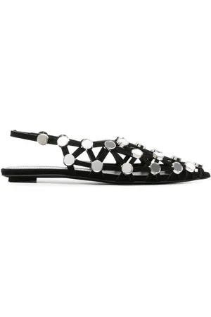 The Attico Bailarinas Grid con apliques de strass