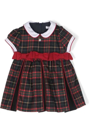 PATACHOU Vestido a cuadros tartán con pliegues