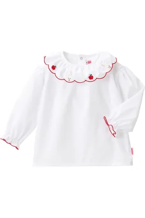 Miki House Blusa con conejo bordado
