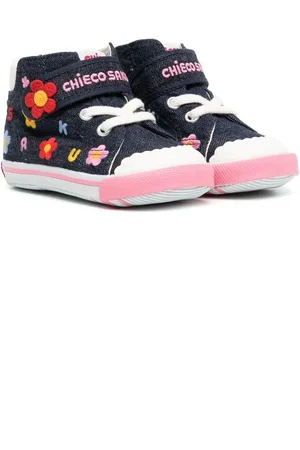 Miki House Zapatillas vaqueras con bordado floral