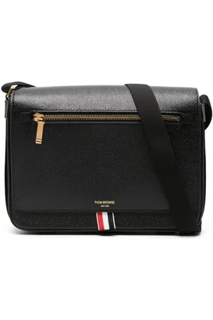 Thom Browne Bolso estilo reportero con sello del logo