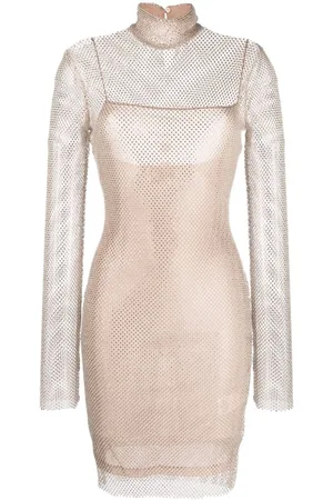 GENNY Vestido con cuello alto y strass