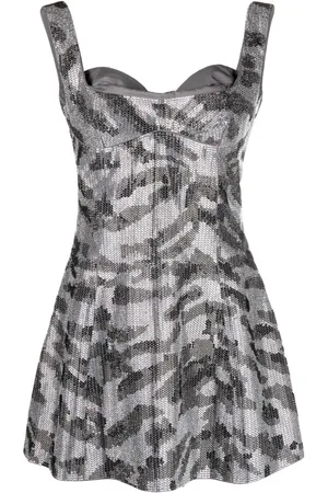 GCDS Vestido corto Mina Bell con apliques de cristal