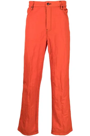 ECKHAUS LATTA Pantalones rectos con acabado arrugado
