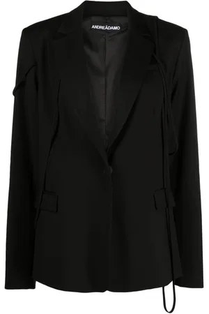 ANDREADAMO Blazer con solapas de muesca y capas