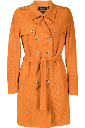 Gucci Gabardina de ante con perforaciones