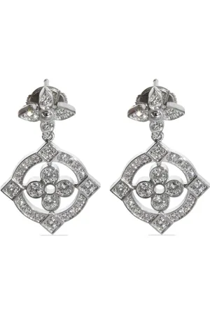 LOUIS VUITTON Pendientes Dentelle en oro blanco de 18kt con diamantes pre-owned