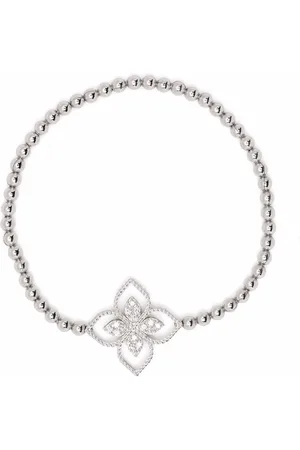 Roberto Coin Pulsera Princess Flower Dubai en oro blanco de 18 ct con diamantes