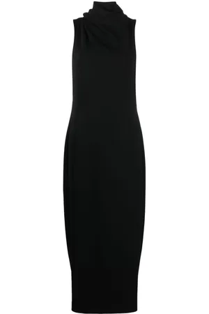Giorgio Armani Vestido largo con cuello desbocado