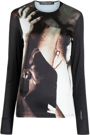 Y / PROJECT Camiseta con estampado Body Collage