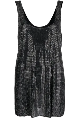 GIUSEPPE DI MORABITO Vestido corto con aplique de strass