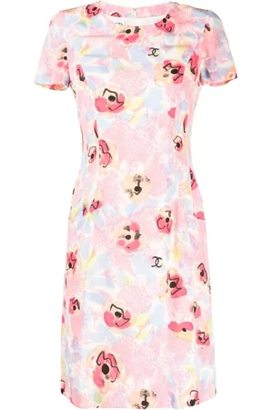 CHANEL Vestido con estampado floral 1997