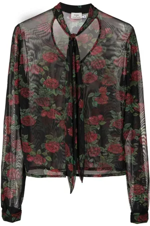 AMIR SLAMA Blusa con motivo floral