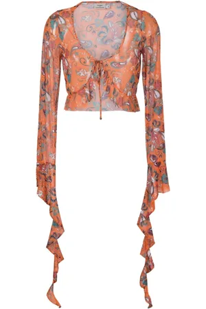 AMIR SLAMA Blusa con estampado gráfico