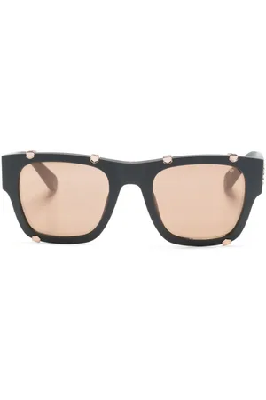Philipp Plein Gafas de sol con placa del logo