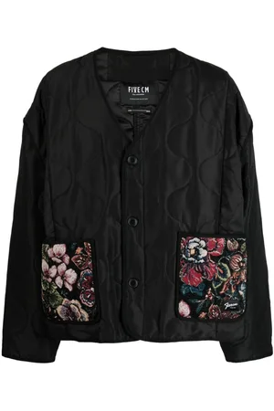 FIVE CM Plumífero con diseño floral en patchwork