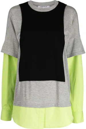 ENFÖLD Blusa a capas con diseño patchwork