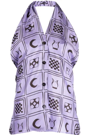 Nanushka Top Elima con estampado Totem