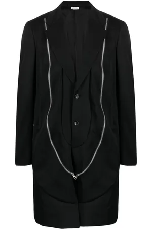 Comme des Garçons Abrigo con detalle de cremallera