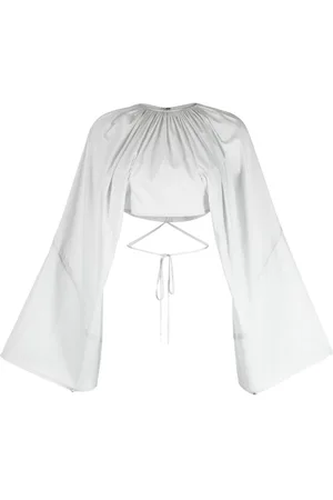 Kiko Kostadinov Blusa corta con detalle fruncido