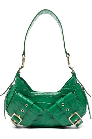 BIASIA Bolso de hombro Y2K con efecto de piel de crocodilo