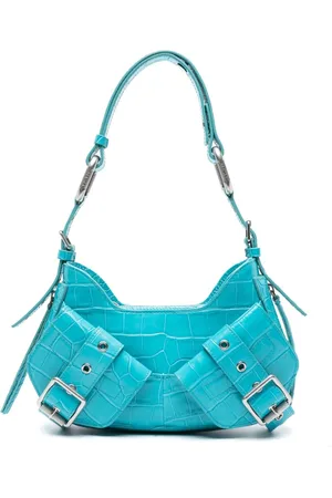 BIASIA Bolso de hombro Y2K con efecto de piel de crocodilo