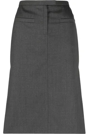 Courrèges Falda recta con parche del logo