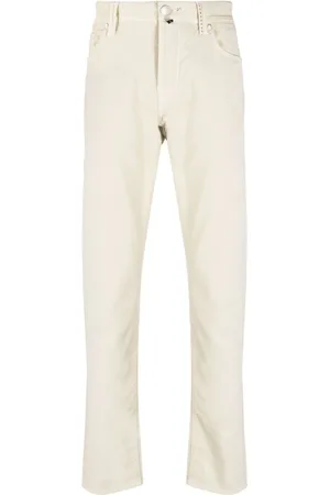 sartoria tramarossa Pantalones Leonardo slim con parche del logo