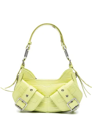 BIASIA Bolso de hombro Y2K con efecto de piel de crocodilo