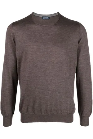 BARBA Jersey de punto fino con cuello redondo