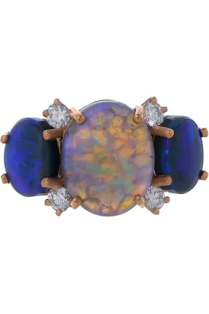 Irene Neuwirth Anillo One-Of-A-Kind en oro de 18 ct con diamantes y ópalo