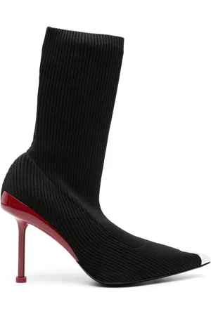 Alexander McQueen Botines Slash Knit con tacón de 90mm