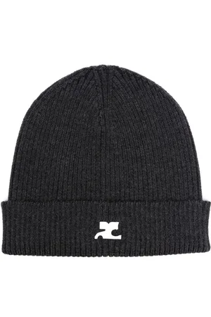 Courrèges Gorro de canalé con parche del logo