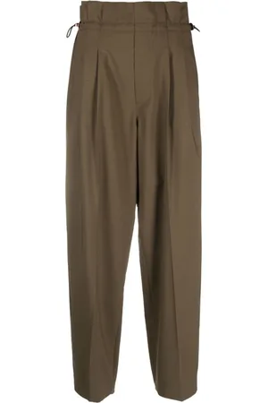 Moncler Pantalones anchos con cintura paperbag