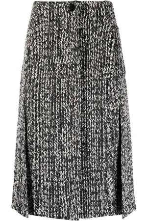 Lanvin Falda de talle medio con acabado texturizado